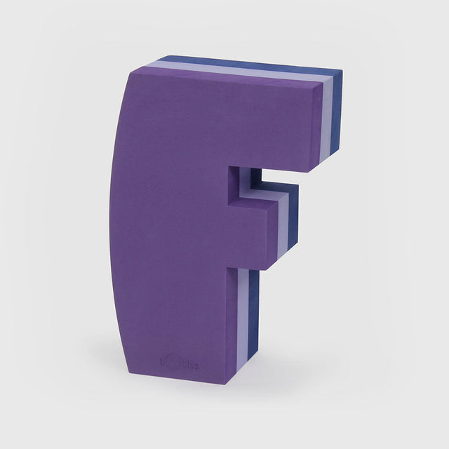 the letter f in purple